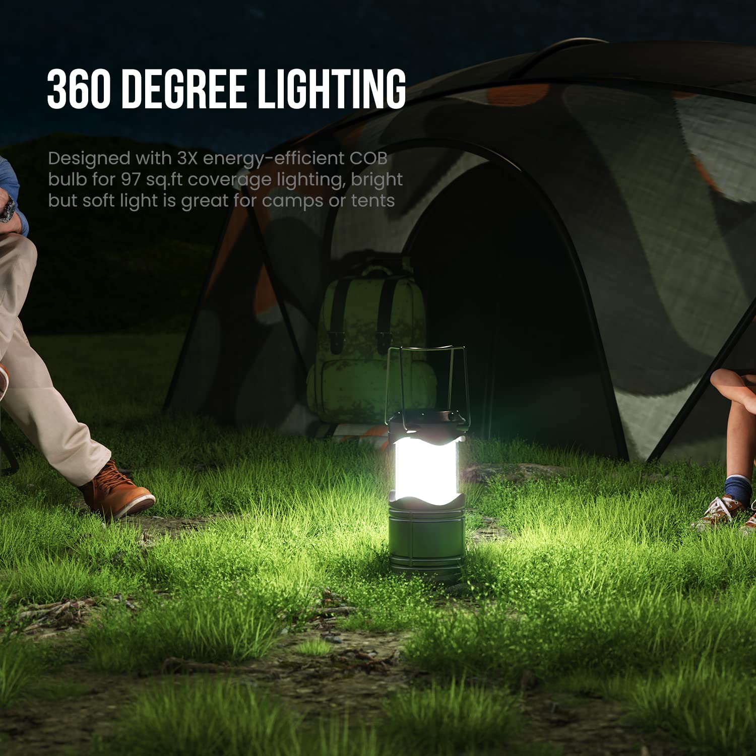 Lichamp lantern is water-resistant, ideal for rain or humidity