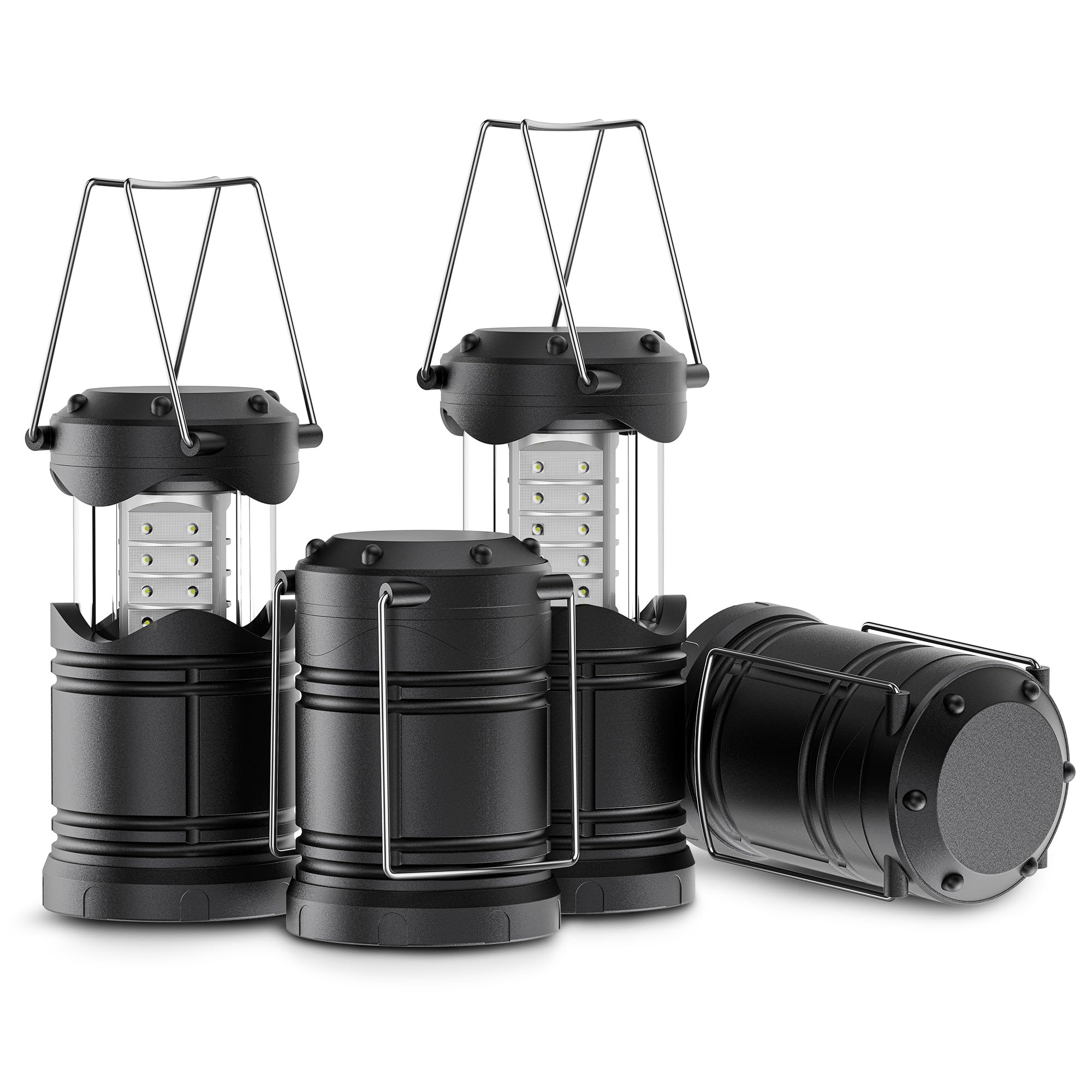 Lichamp LED camping lanterns: front-lit view delivering 360-degree glow for full visibility.