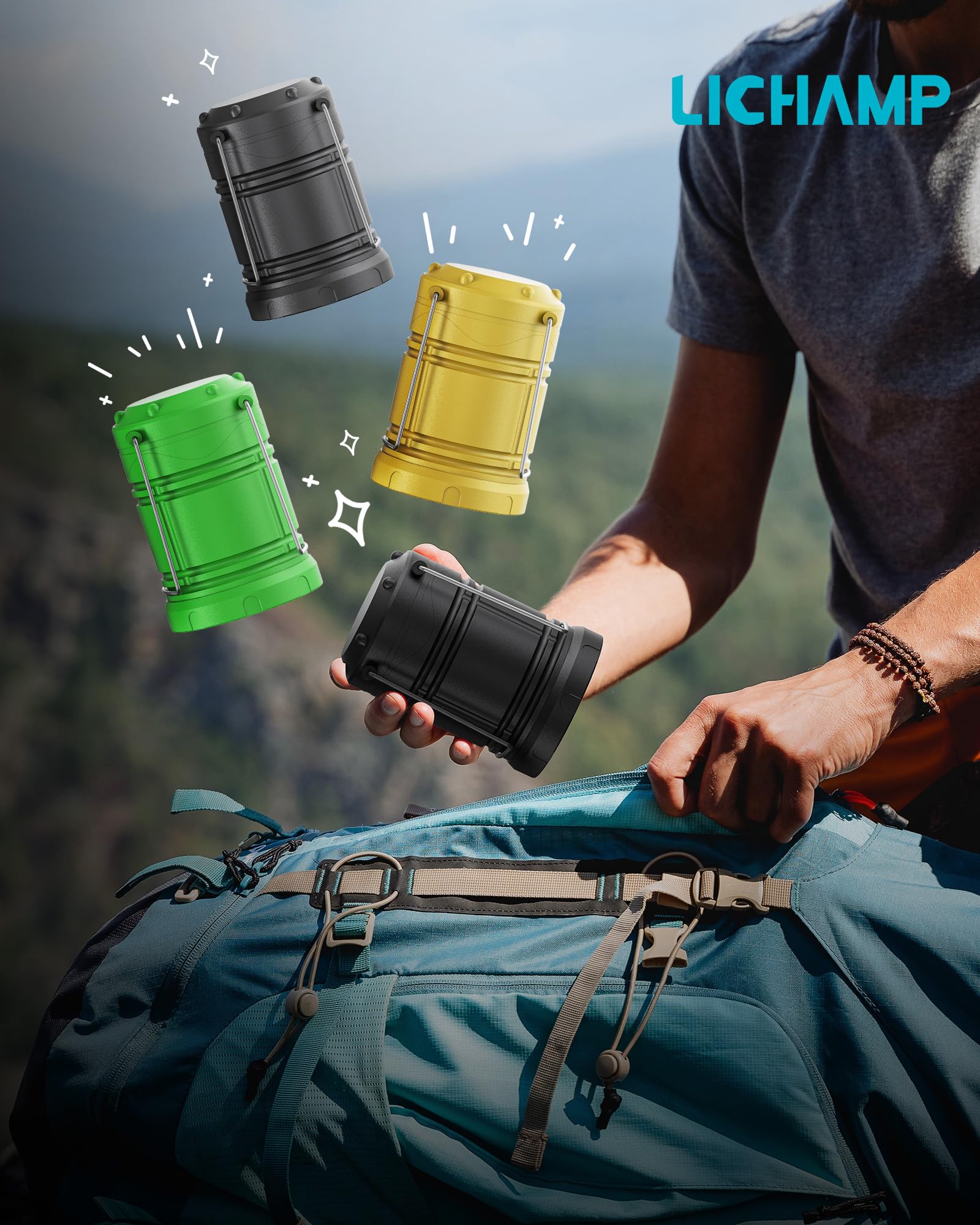 Outdoor-ready lights suitable for hiking, camping, or home emergencies.