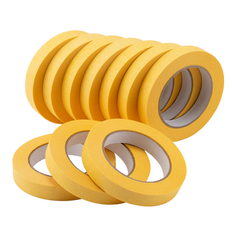 Lichamp masking tape yellow 18mm roll for precise automotive masking.