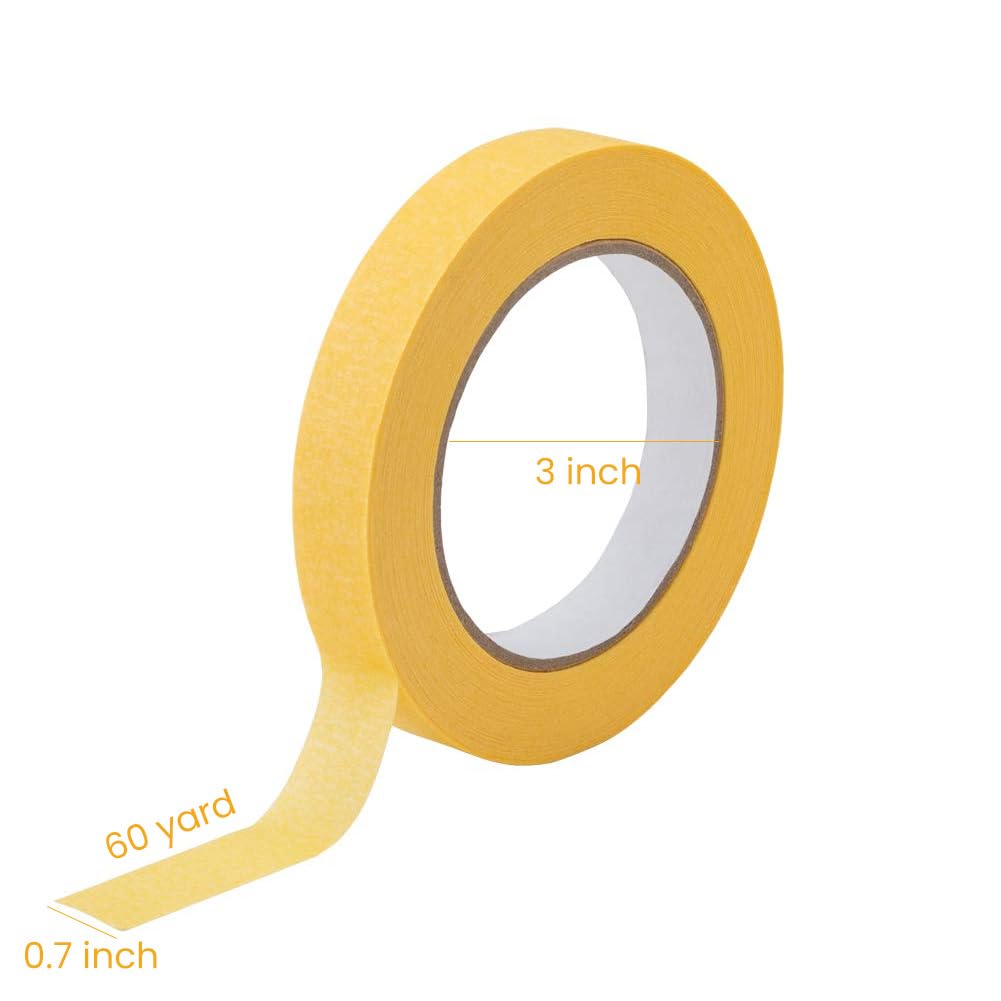 Lichamp yellow tape flexible curves for clean edge masking.