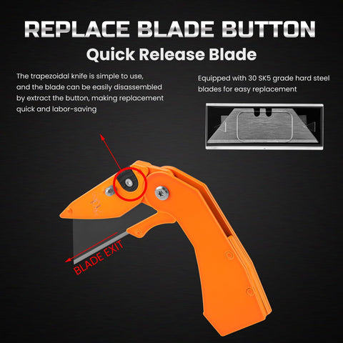 Lichamp quick-change blade mechanism allows fast blade swaps.