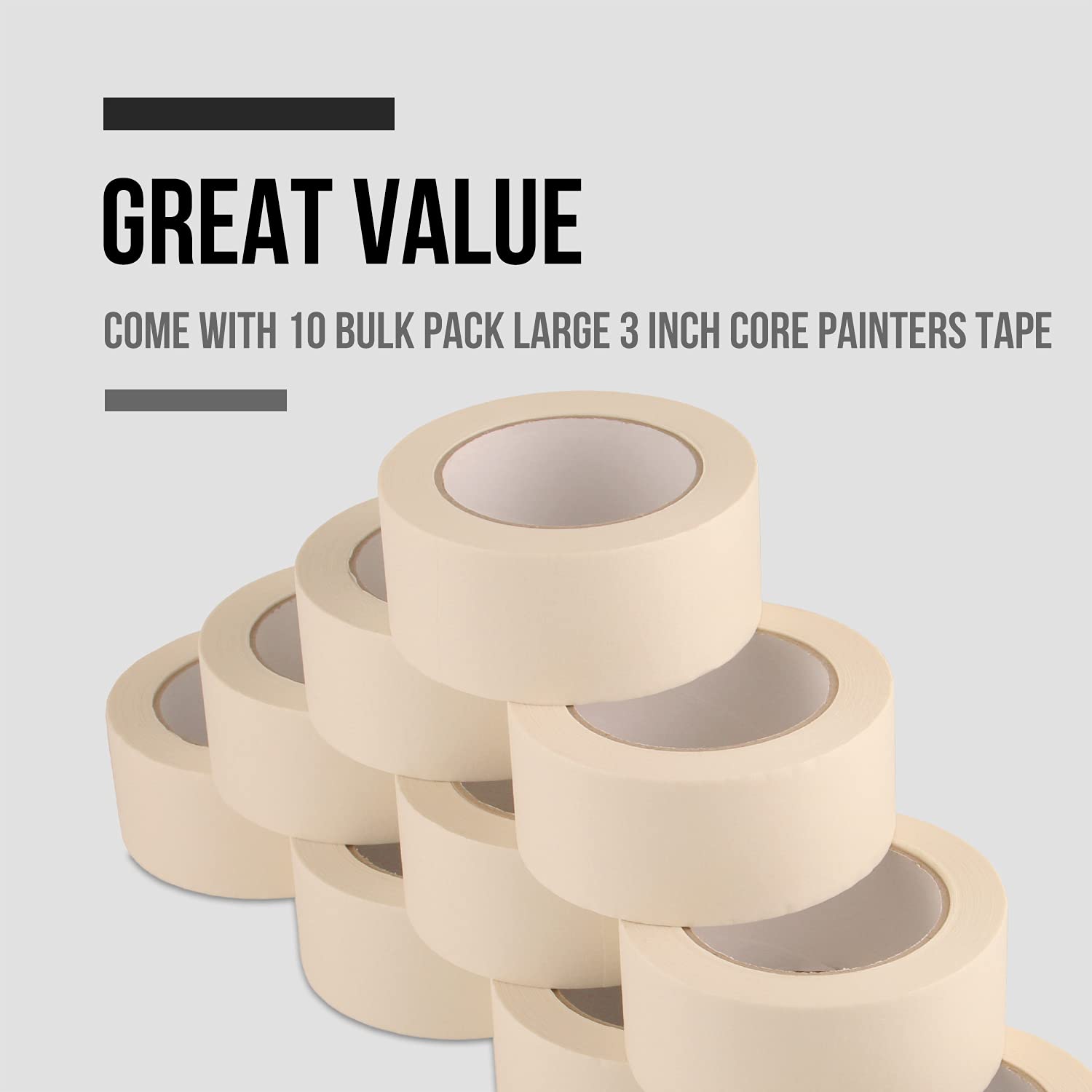 Lichamp masking tape removes cleanly without leaving residue after use.