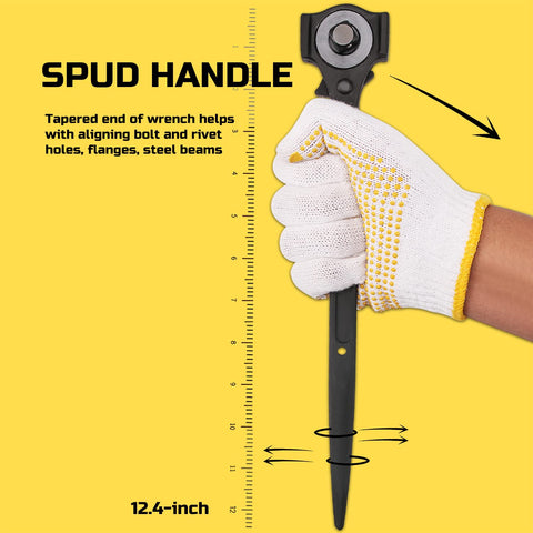 Lichamp long-handle spud ratchet wrench delivers greater leverage for stubborn bolts