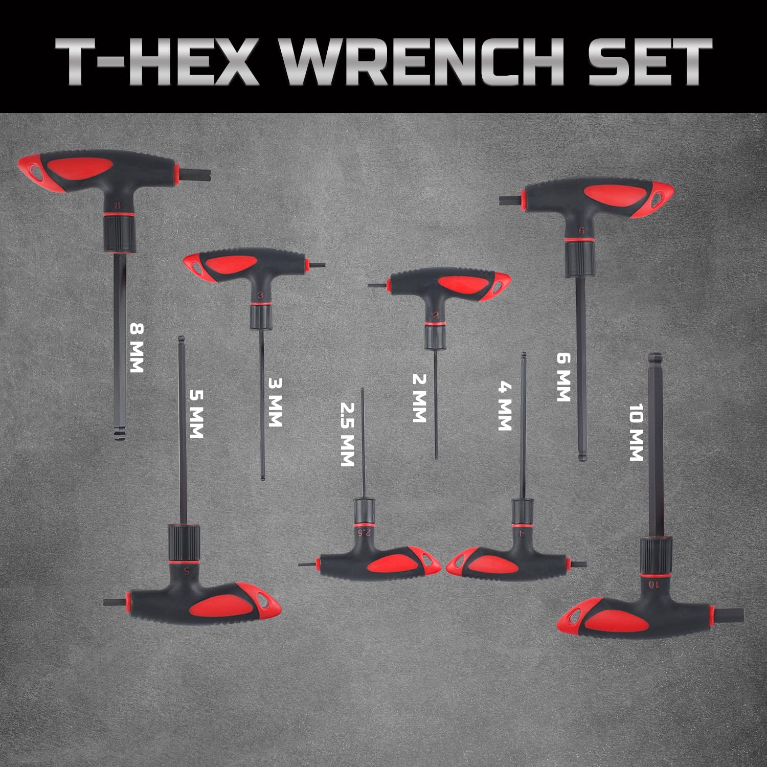 Lichamp T-handle Allen wrench 4mm with anti-slip grip for steady precision.