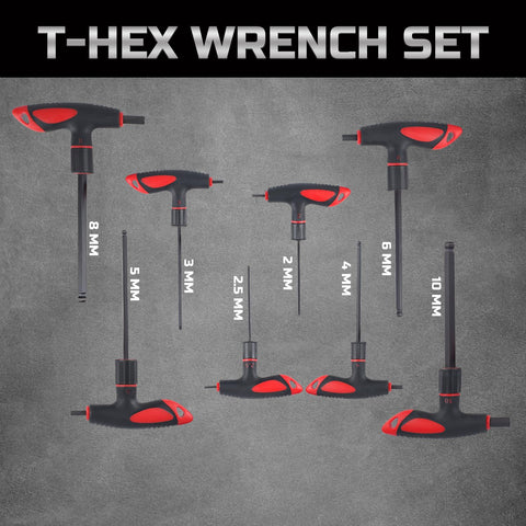 Lichamp T-handle Allen wrench 4mm with anti-slip grip for steady precision.