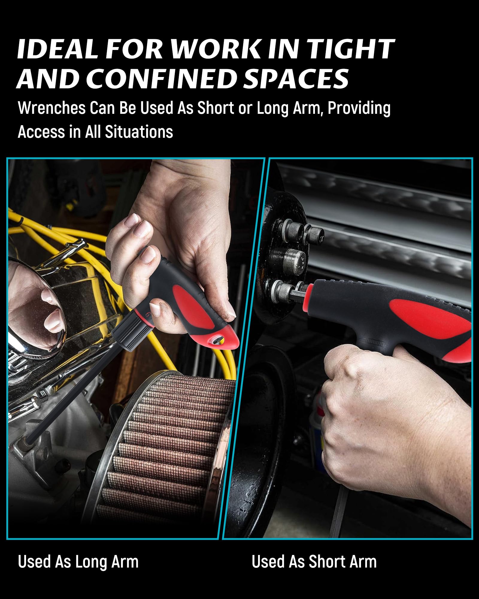 Lichamp dual-head torque design provides leverage for tough fasteners.
