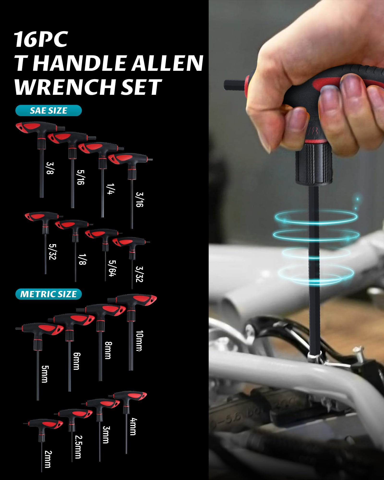 Lichamp T-handle Allen wrench set case shows ergonomic design for organized transport.