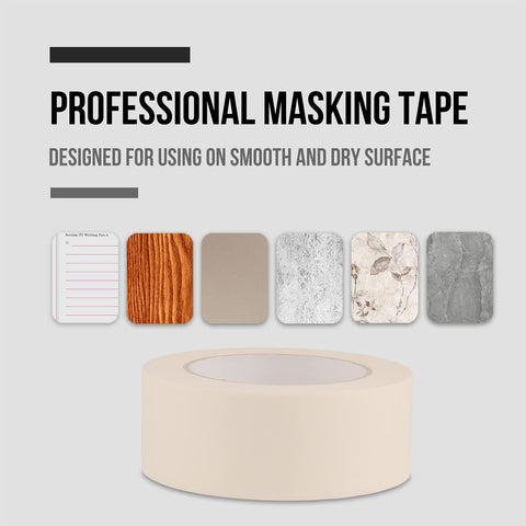 Lichamp masking tape adheres well to diverse surfaces for light bundling tasks.