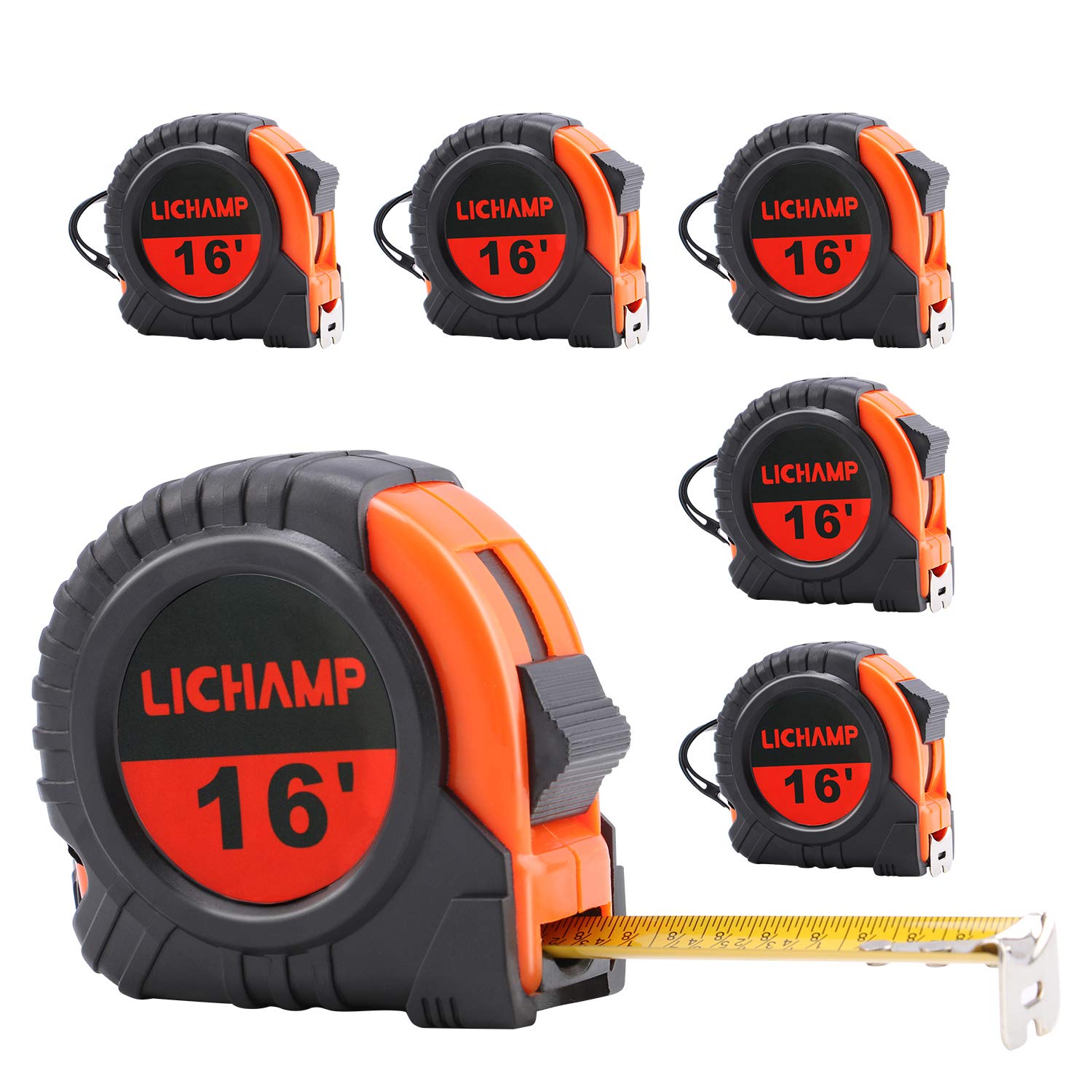 Lichamp tape measure 16ft retractable for precise quick measurements.