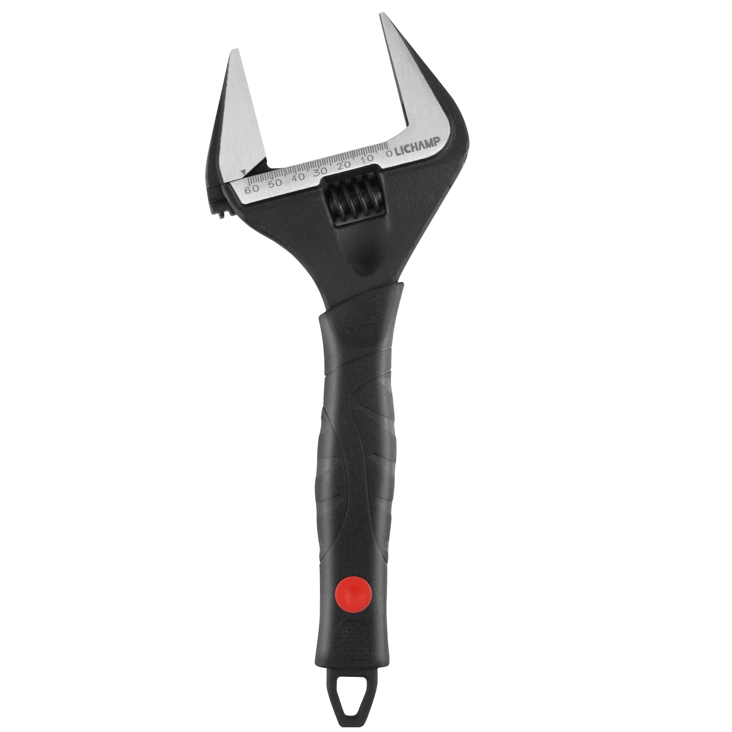 Lichamp wide jaw wrench with 60 mm opening for large fittings.