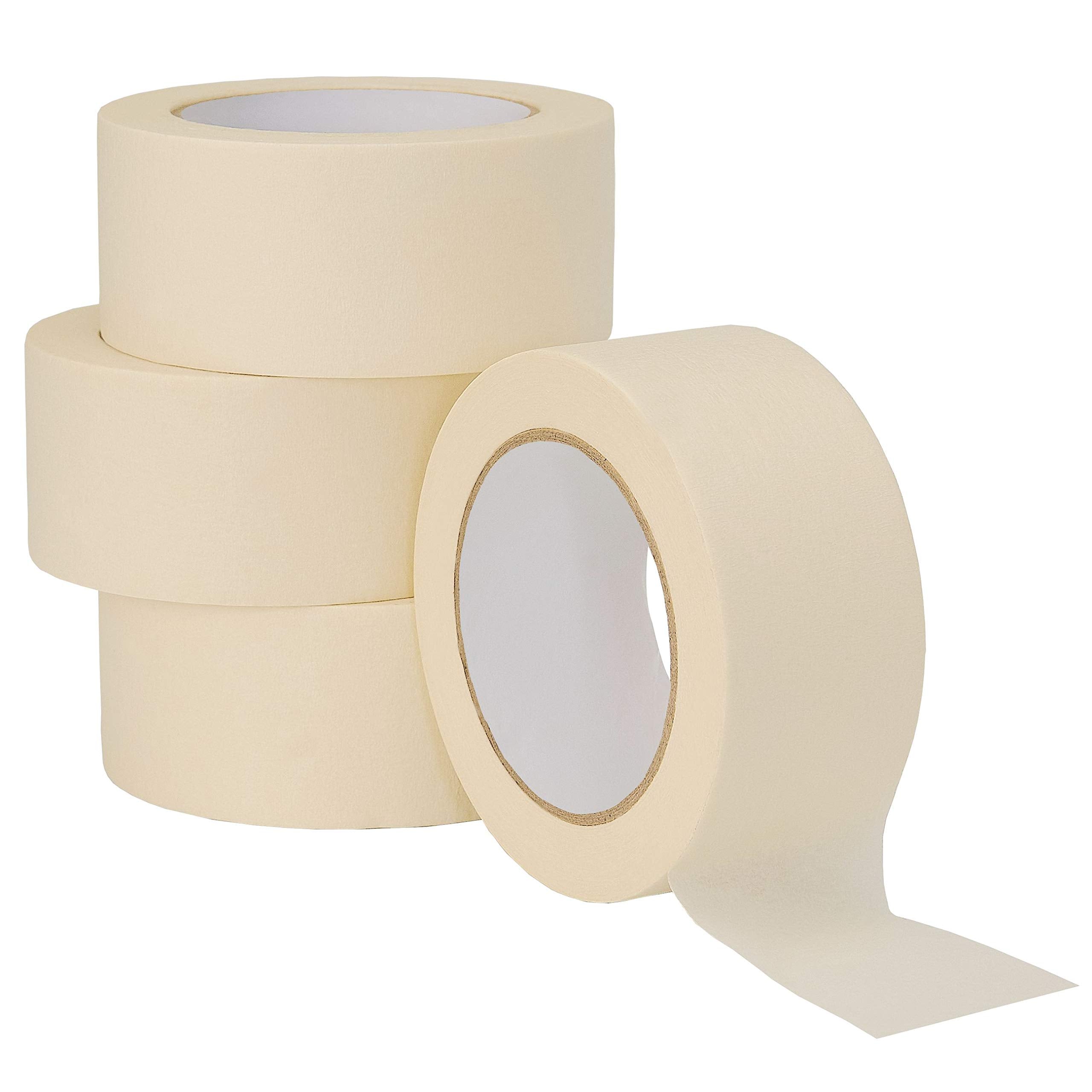 Lichamp wide masking tape 2 inch white rolls for bulk projects and clean removal.