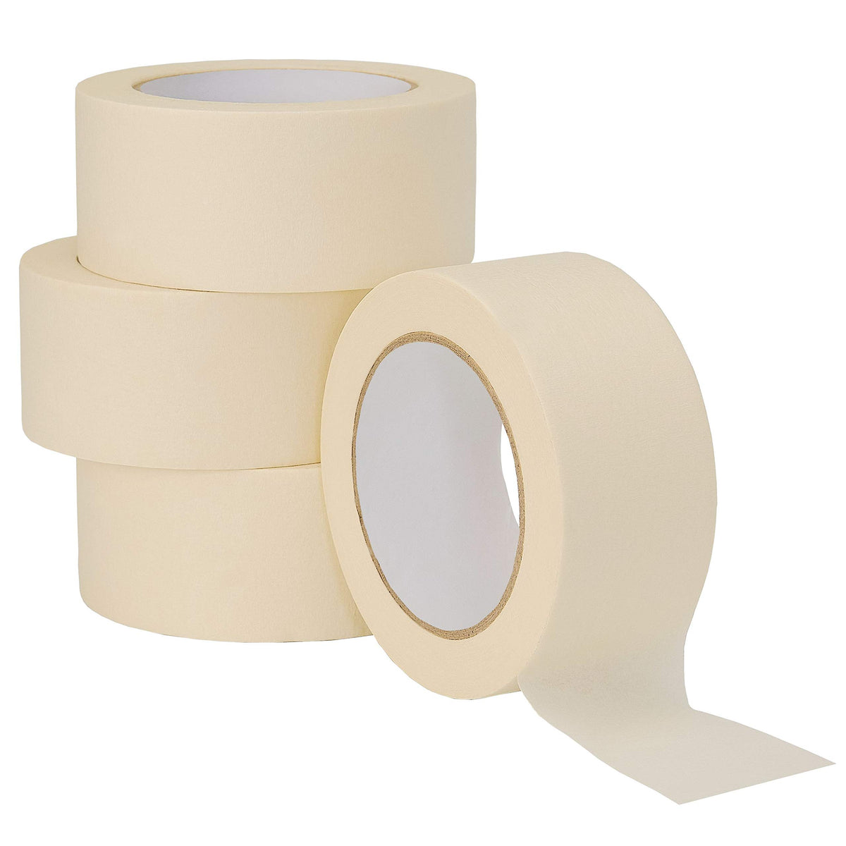 Lichamp wide masking tape 2 inch white rolls for bulk projects and clean removal.