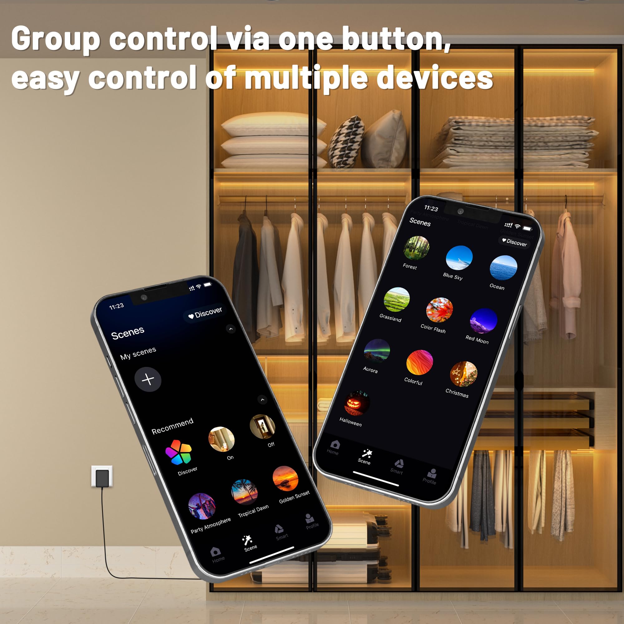 Lichaser app control enables scheduling and scene customization
