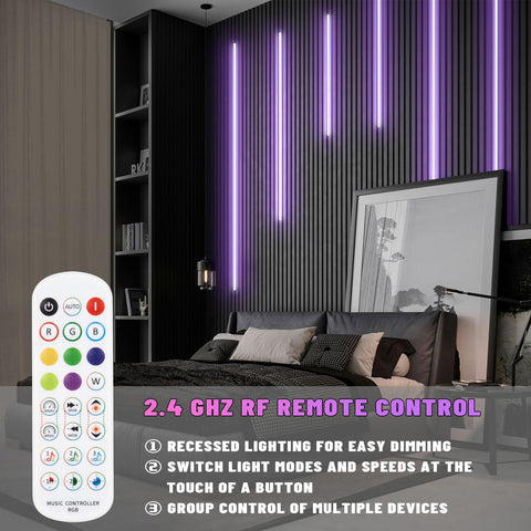Lichaser RGB black recessed light controller and remote deliver easy scene control