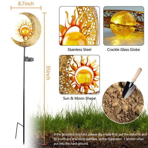 LICKLIP easy-installation solar decor stake for lawn and garden