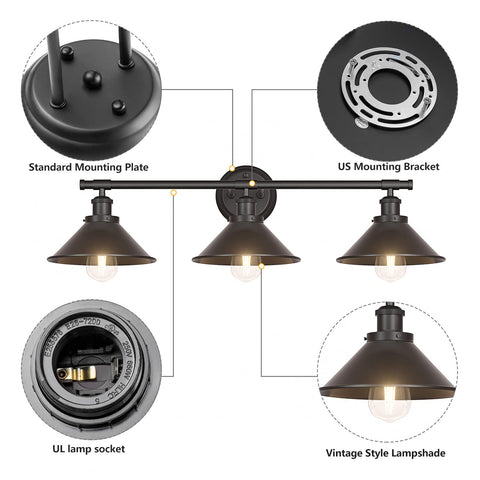 Industrial Licperron bathroom light with dimmable capability for mood lighting.