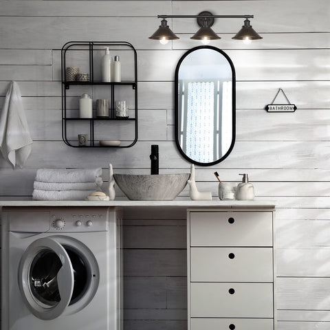 Licperron industrial vanity light suitable for living room or hallway decor.