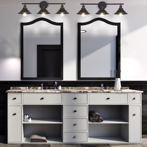 Licperron vanity light over a mirror enhances grooming tasks with even illumination.