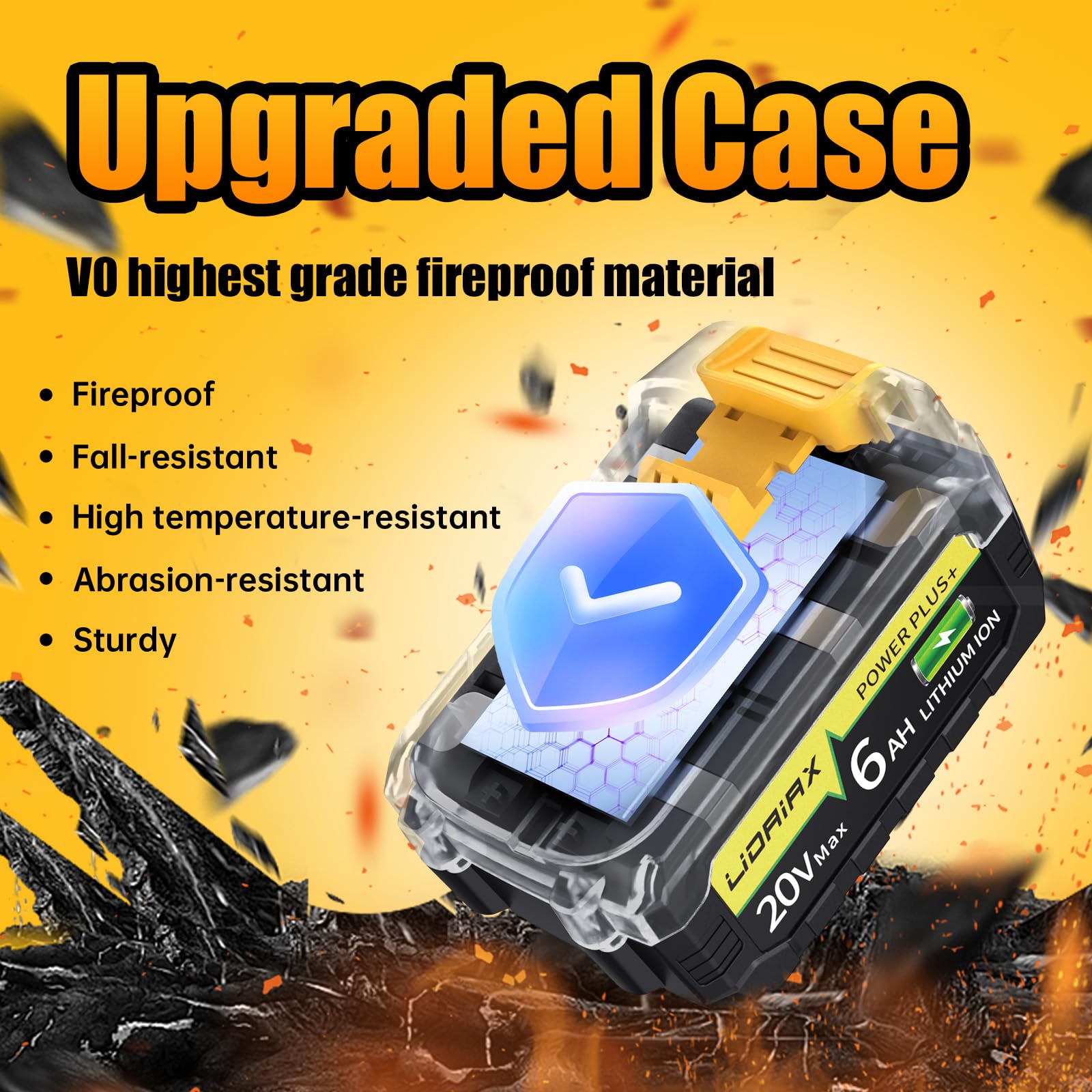 LIDAIAX DW 20V compatibility supports fast charging and reliable operation.