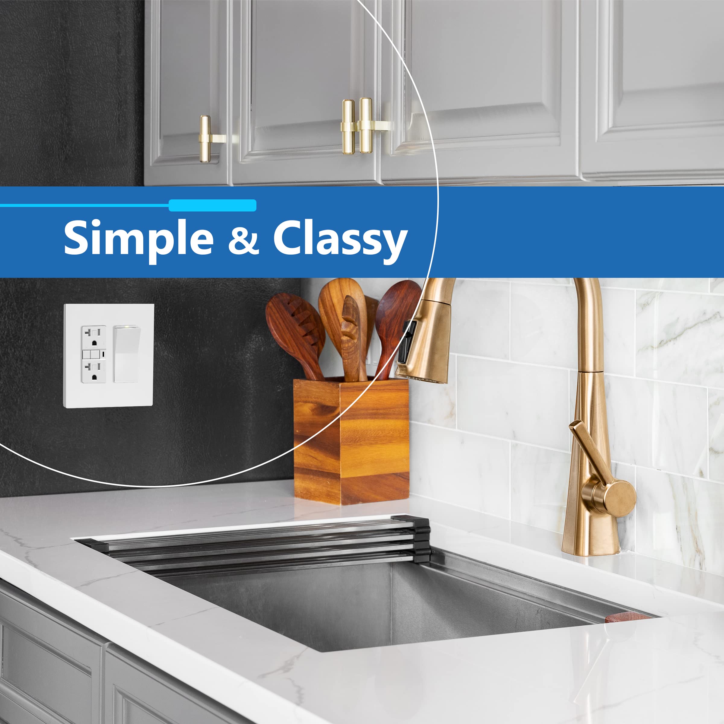 LIDER 10-pack white wall plates for quick swaps and consistent look