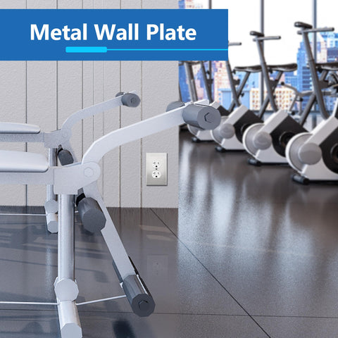 LIDER 430 stainless steel wall plate with corrosion-resistant silver finish