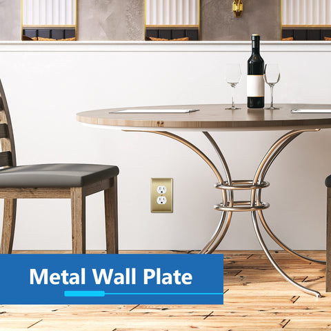 LIDER brushed brass wall plate installation demonstrates easy replacement and secure access protection.