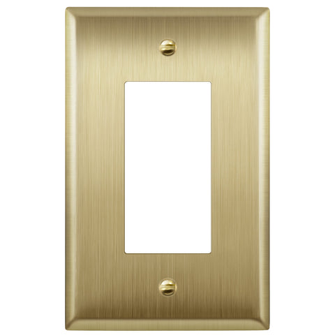 LIDER decorator switch wall plate in brushed brass for durable upgrade