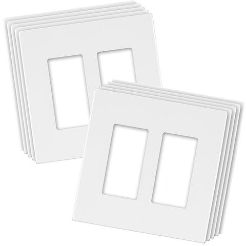 LIDER matte finish double decorator switch cover 2-gang for a sleek aesthetic