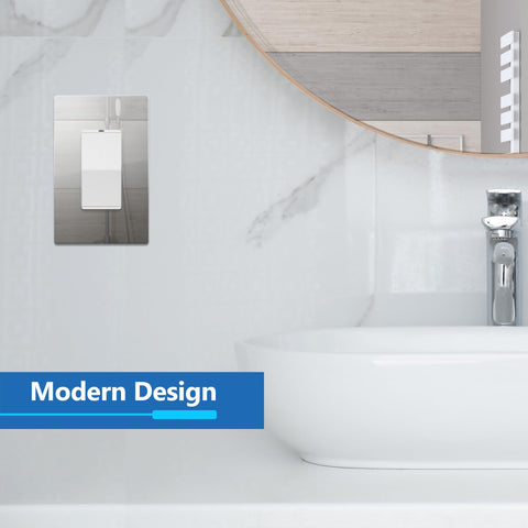 LIDER modern wall plate featuring a reflective finish