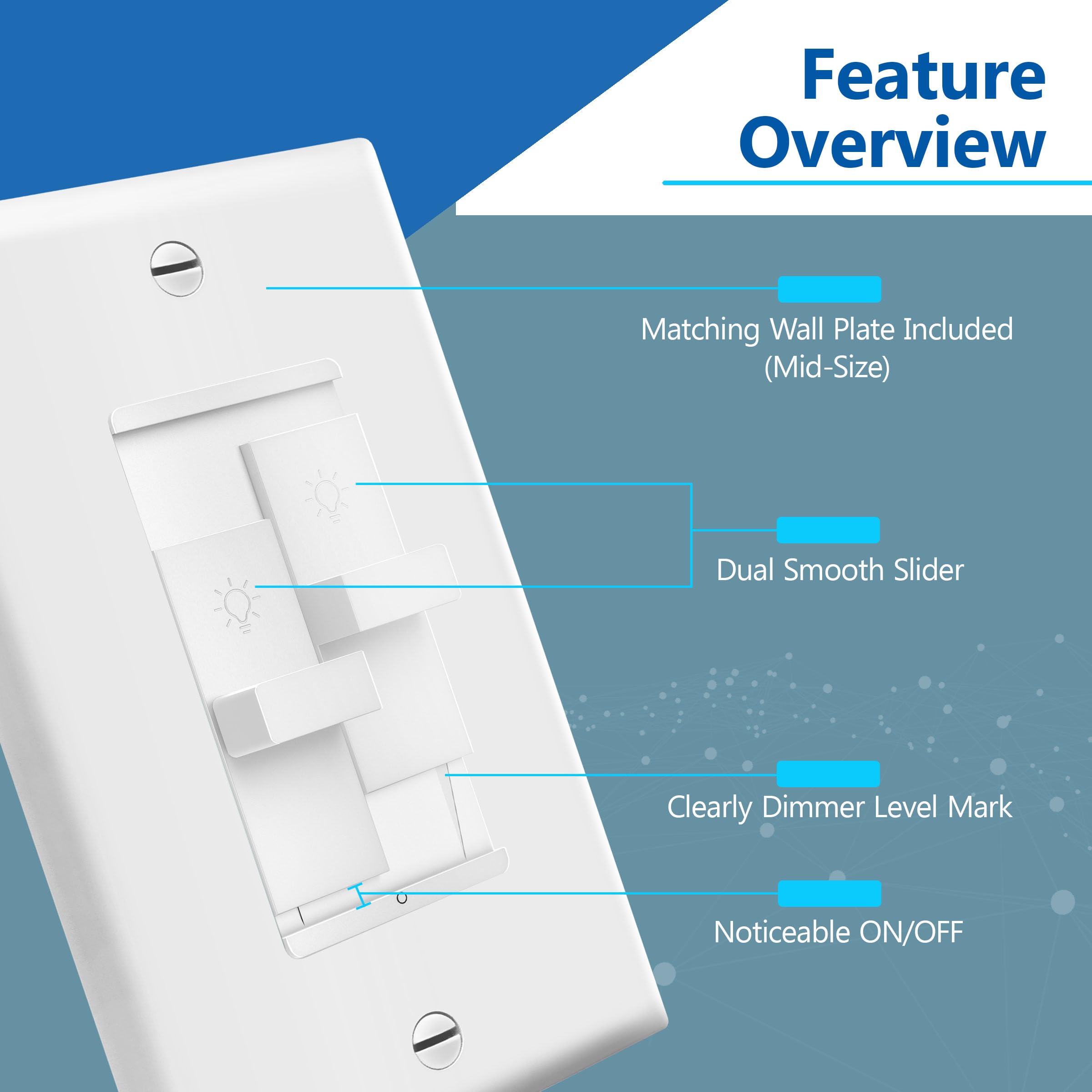 LIDER durable polycarbonate construction resists heat and fading for long-term room lighting.