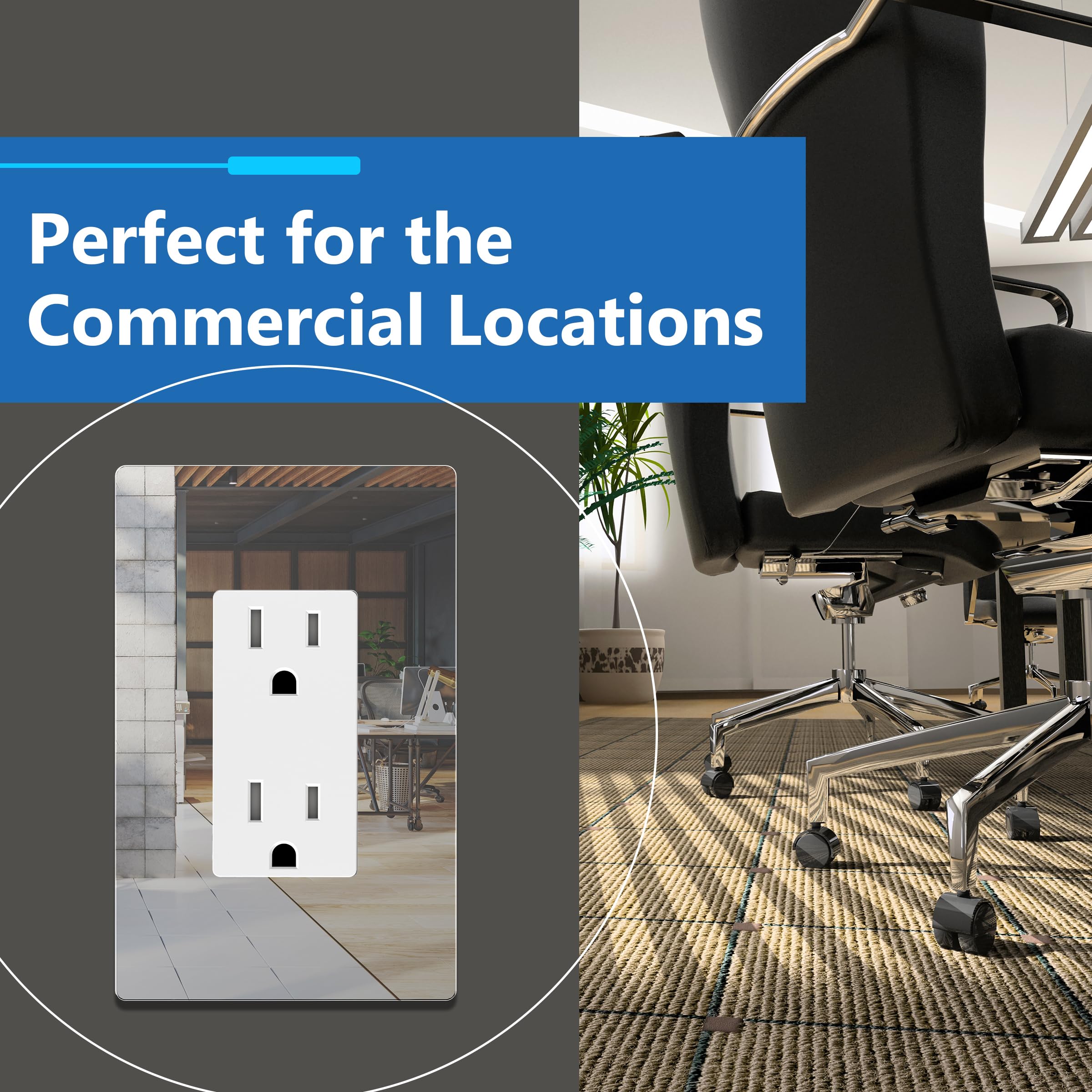 LIDER UL-listed safety wall plate for reliable use