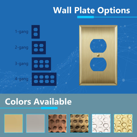 Brushed brass LIDER wall plate emphasizes corrosion resistance for tough environments.