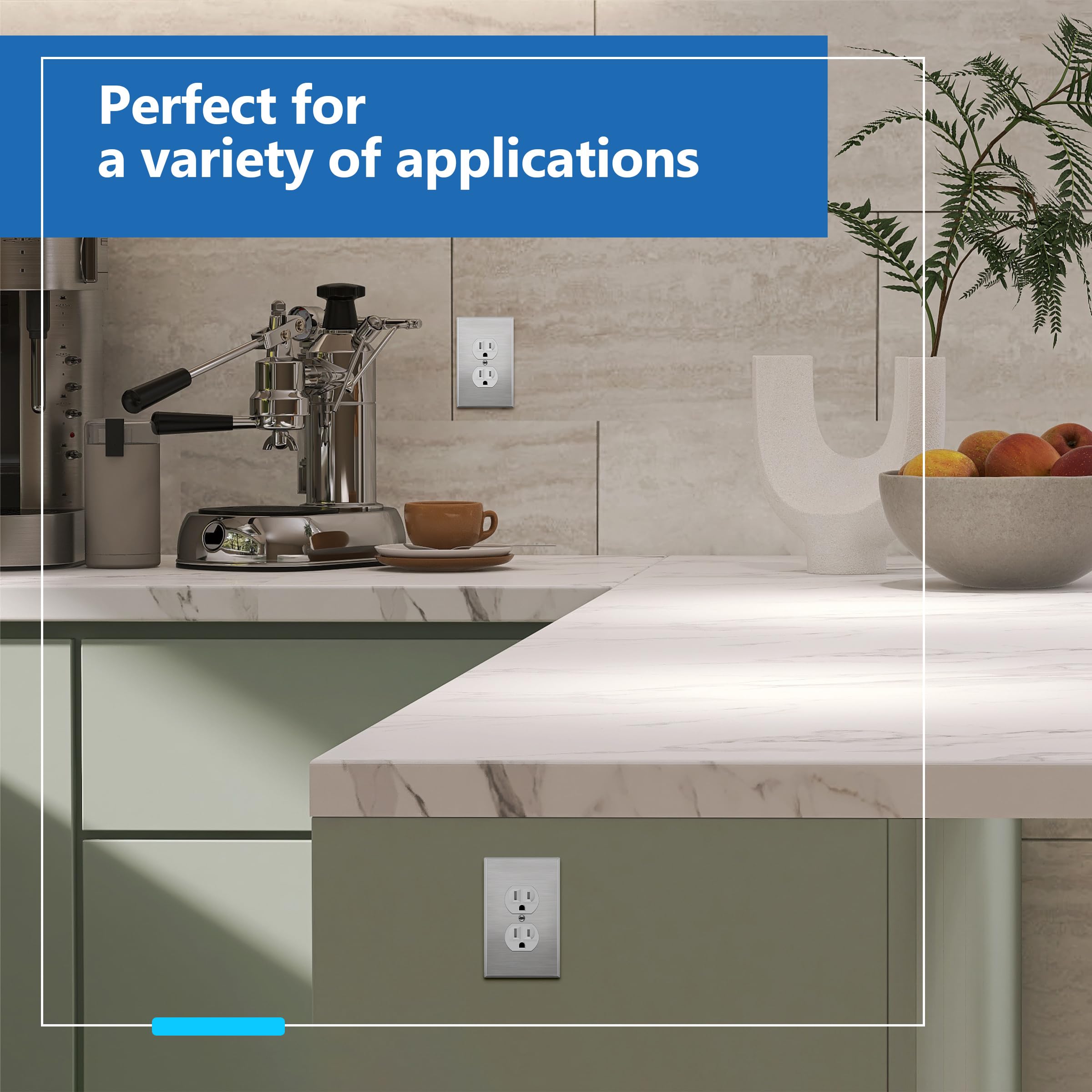 LIDER wall plate includes matching screws for a seamless install