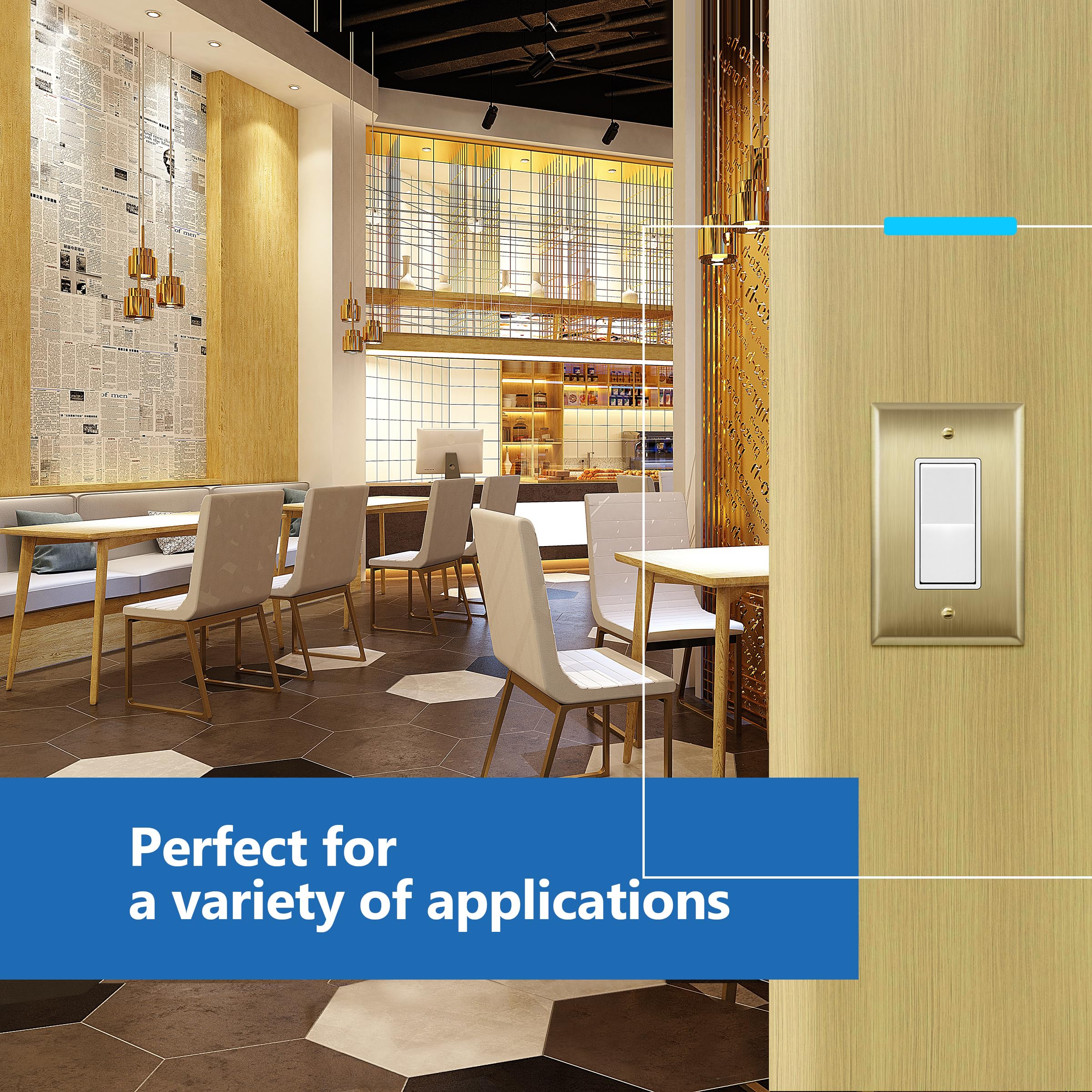 LIDER wall plate with matching screws for quick installation