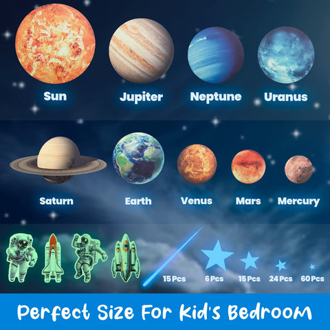 LiderStar space ceiling decor for kids' room creates immersive night sky