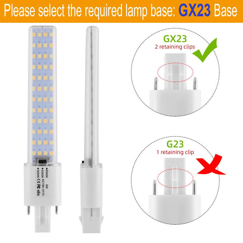 Lidesheng GX23 LED bulb with 360-degree beam angle on frosted finish.
