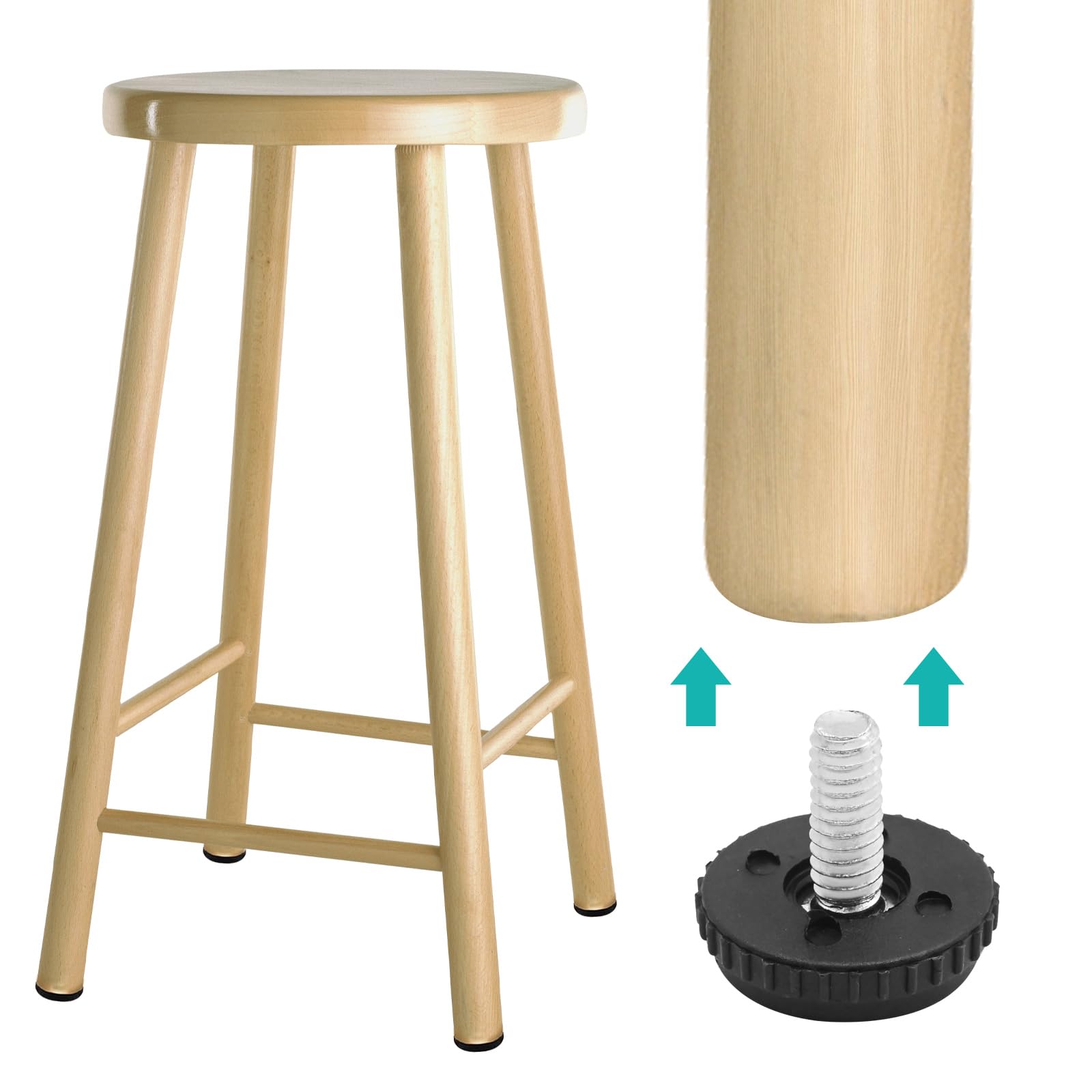 LIDSCURA 64-piece levelers set for multiple furniture legs