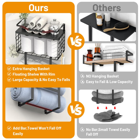 Anti-fall divider design on LIDTOP rack stabilizes towels during use