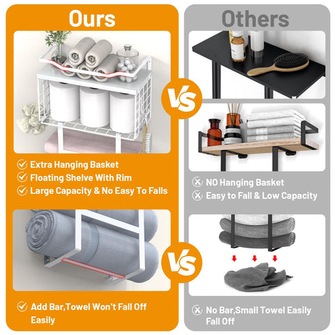 LIDTOP durable wood and iron construction for lasting bathroom storage.