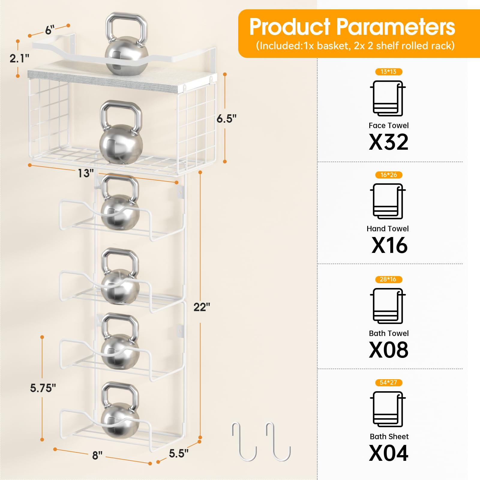 LIDTOP easy-assembly towel rack for quick setup.
