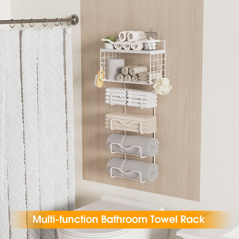 LIDTOP waterproof, rustproof towel holder fits humid bathrooms.
