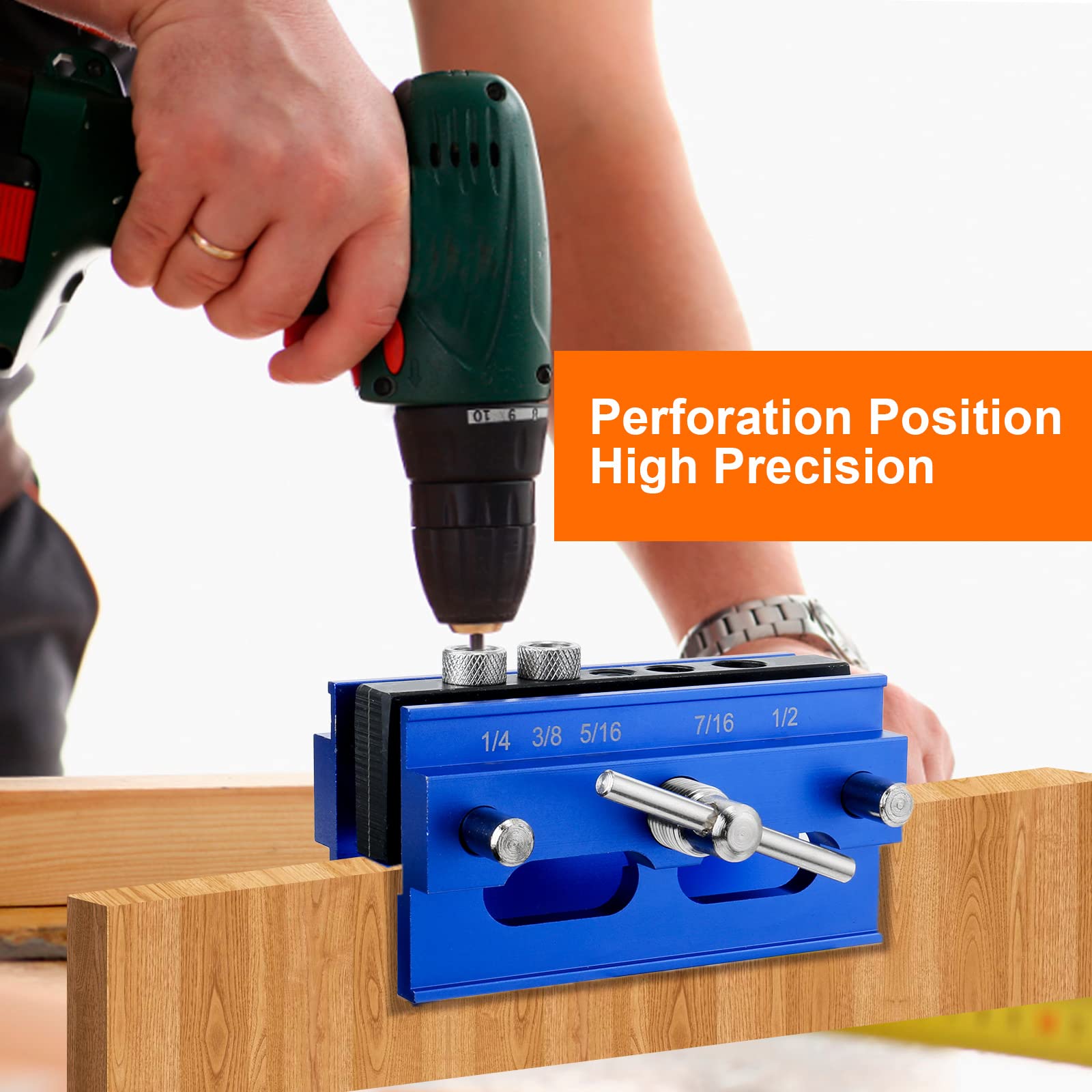 Lieberwell drill guide bushings set with common sizes for clean holes.
