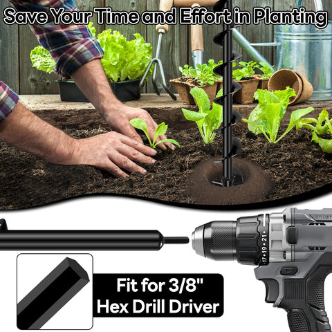 Liedisess multi-purpose auger handles bulbs, flowers, fences and umbrellas installation.