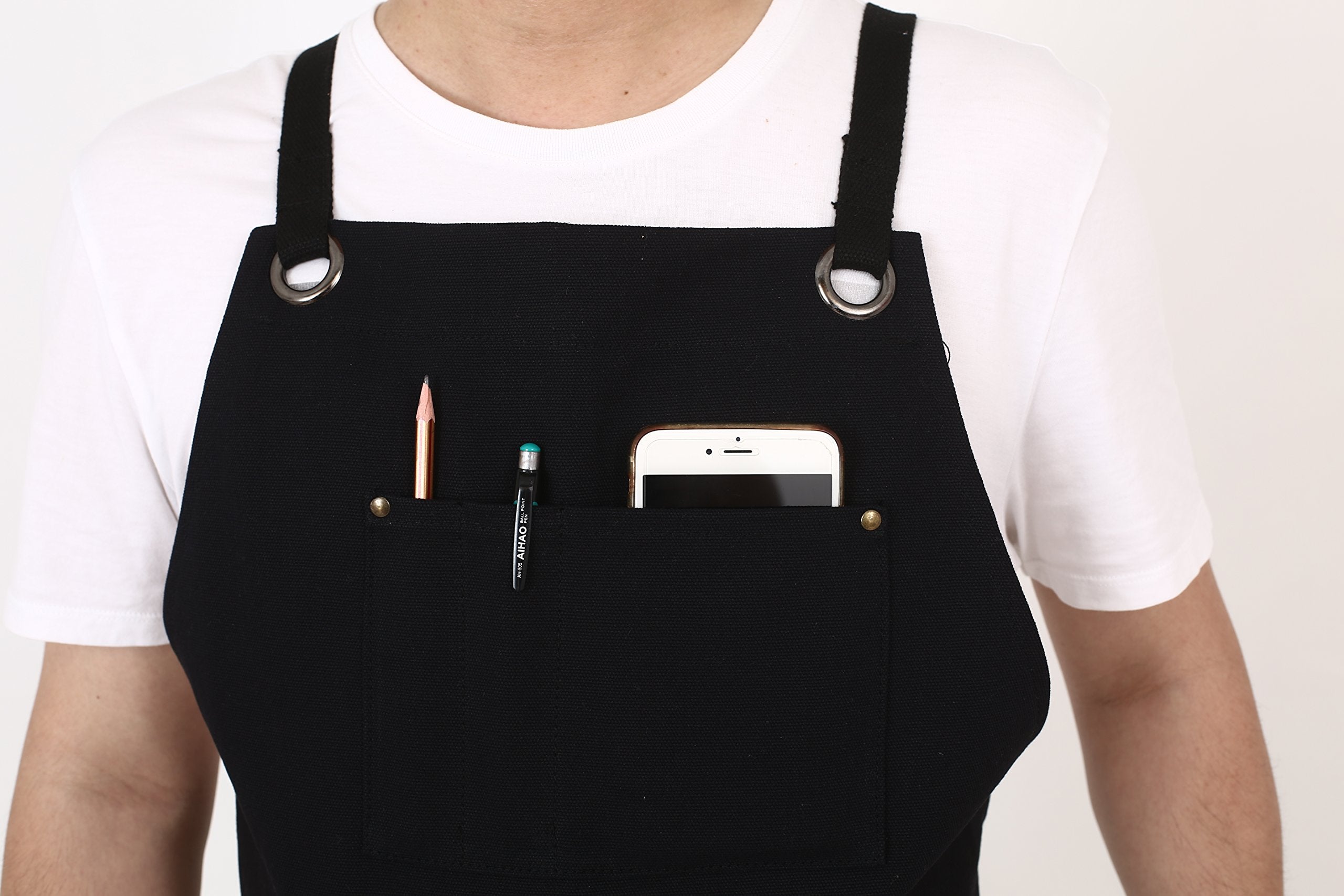Life Flavor apron hammer pocket detail for quick tool access.
