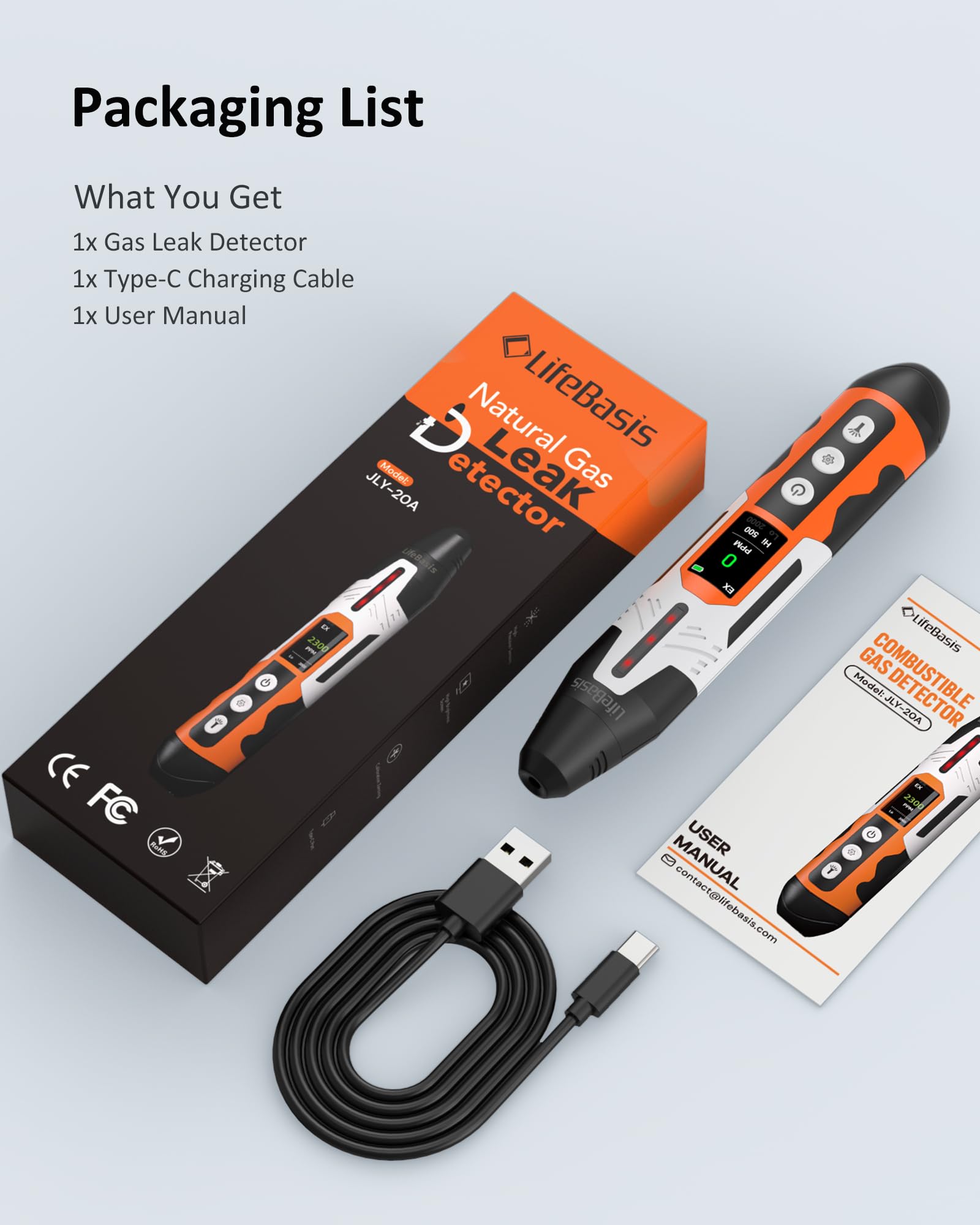 LifeBasis gas detector vehicle use for quick roadside checks.