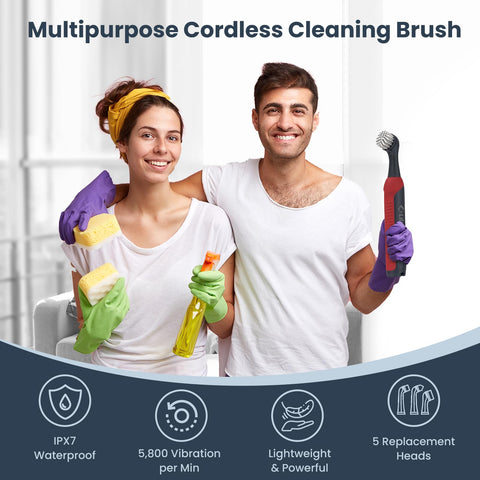 LifeBasis Velcro head allows quick brush-head changes during cleaning.