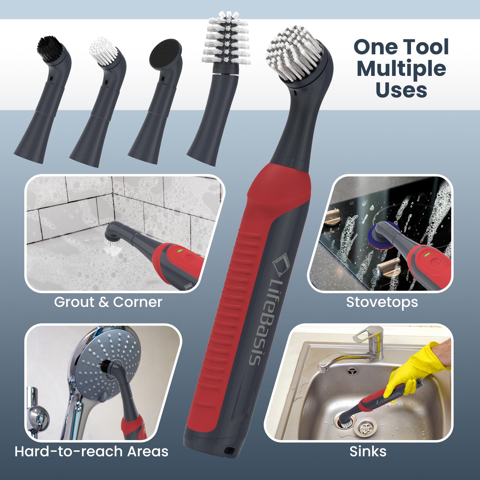 LifeBasis scrubber pads offer scrubbing power for stubborn grime.