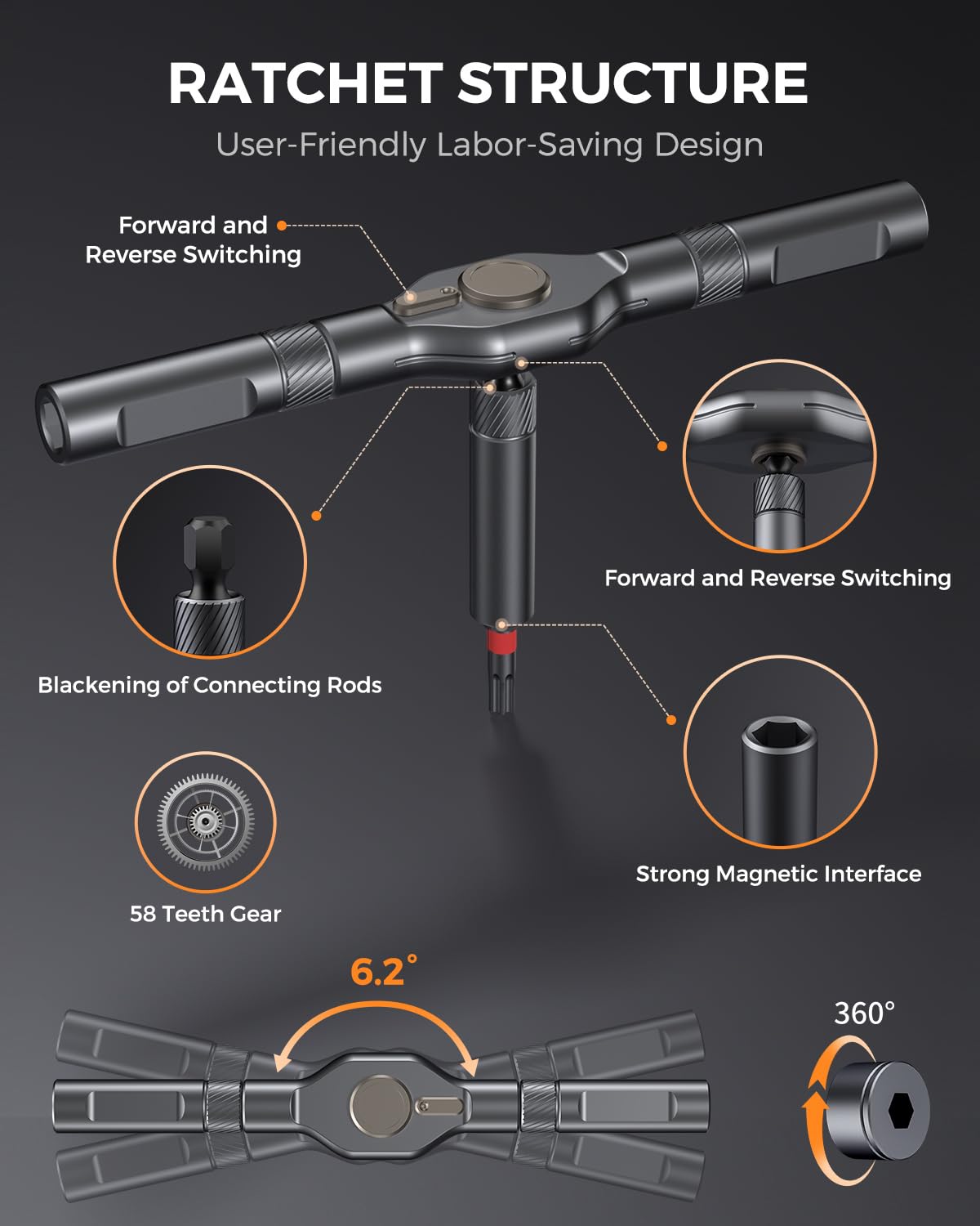 LIFEGOO bit holder and demagnetizer help secure screws and reset magnetic strength.