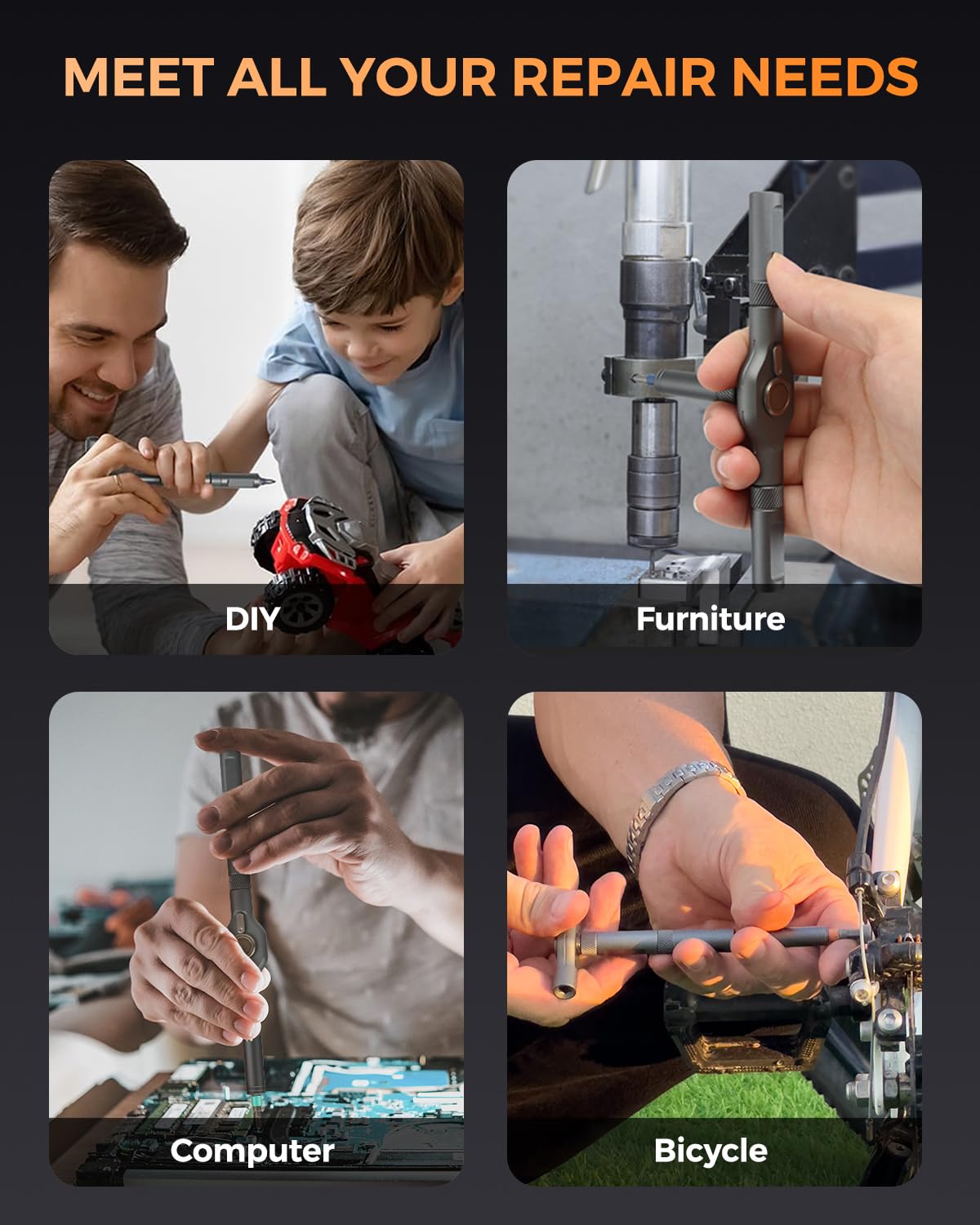 LIFEGOO durable aluminum alloy T-handle supports comfortable, controlled torque.